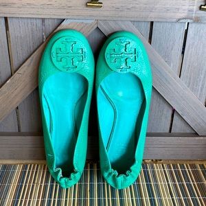 Tory Burch Turquoise Blue Flats size 6